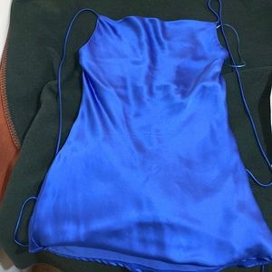 Zara blue backless dress